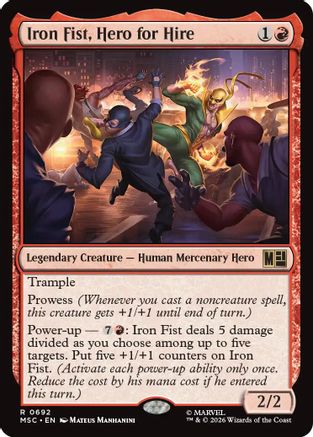 Iron Fist, Hero for Hire  [Commander: Marvel Super Heroes]