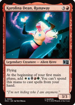 Karolina Dean, Runaway  [Commander: Marvel Super Heroes] Foil