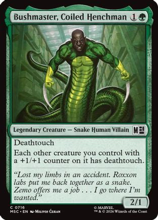 Bushmaster, Coiled Henchman  [Commander: Marvel Super Heroes] Foil