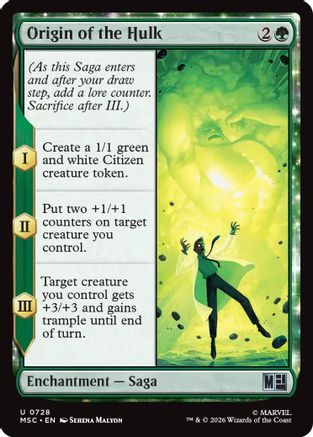 Origin of the Hulk  [Commander: Marvel Super Heroes]