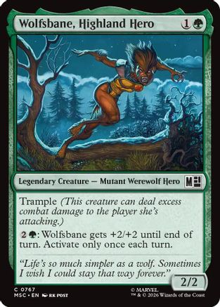 Wolfsbane, Highland Hero  [Commander: Marvel Super Heroes]