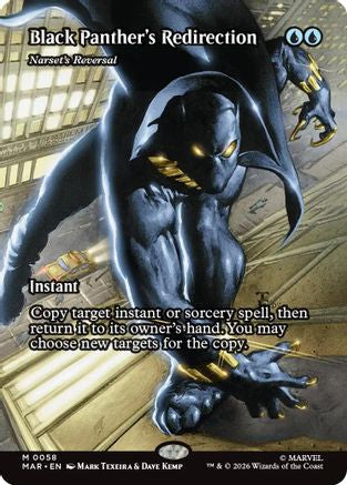Black Panther's Redirection - Narset's Reversal (Borderless)  [Marvel Universe Eternal-Legal]