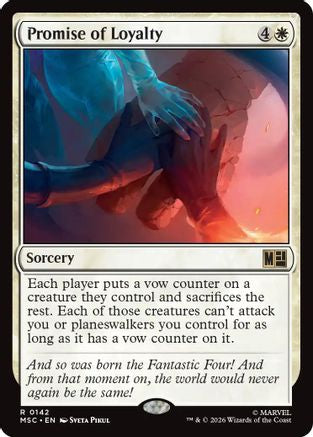 Promise of Loyalty (Surge Foil)  [Commander: Marvel Super Heroes] Foil