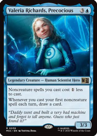 Valeria Richards, Precocious (Surge Foil)  [Commander: Marvel Super Heroes] Foil