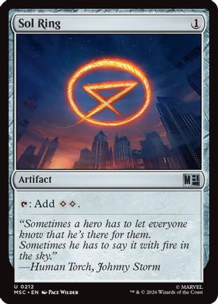 Sol Ring (0212) (Surge Foil)  [Commander: Marvel Super Heroes] Foil