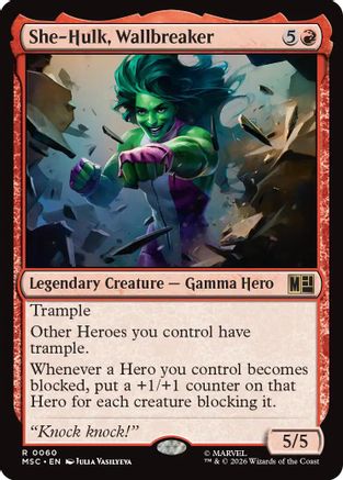 She-Hulk, Wallbreaker (Surge Foil)  [Commander: Marvel Super Heroes] Foil