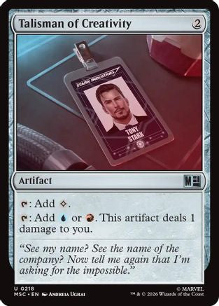 Talisman of Creativity (Surge Foil)  [Commander: Marvel Super Heroes] Foil