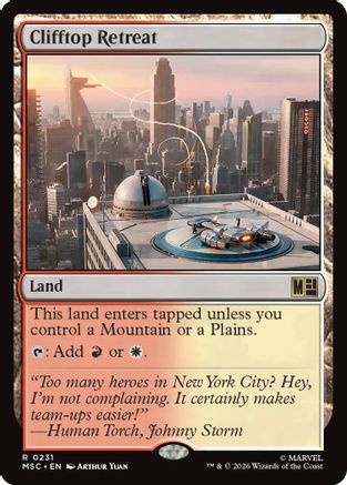 Clifftop Retreat (Surge Foil)  [Commander: Marvel Super Heroes] Foil