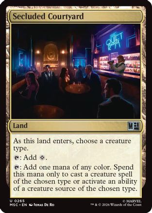 Secluded Courtyard (Surge Foil)  [Commander: Marvel Super Heroes] Foil