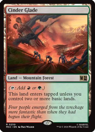 Cinder Glade (Surge Foil)  [Commander: Marvel Super Heroes] Foil
