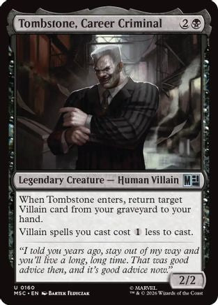 Tombstone, Career Criminal (0160) (Surge Foil)  [Commander: Marvel Super Heroes] Foil
