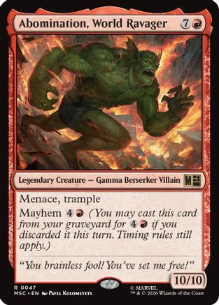 Abomination, World Ravager  [Commander: Marvel Super Heroes]