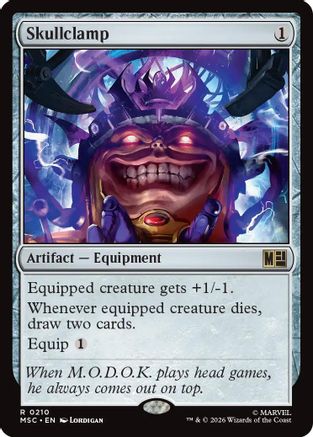 Skullclamp (Surge Foil)  [Commander: Marvel Super Heroes] Foil