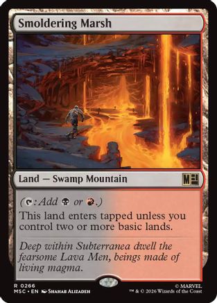 Smoldering Marsh (Surge Foil)  [Commander: Marvel Super Heroes] Foil