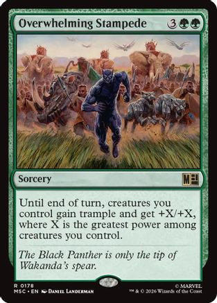 Overwhelming Stampede (Surge Foil)  [Commander: Marvel Super Heroes] Foil