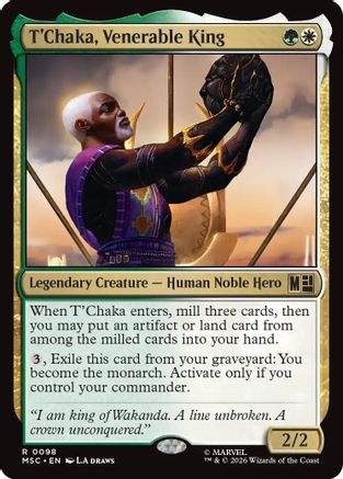T'Chaka, Venerable King (Surge Foil)  [Commander: Marvel Super Heroes] Foil