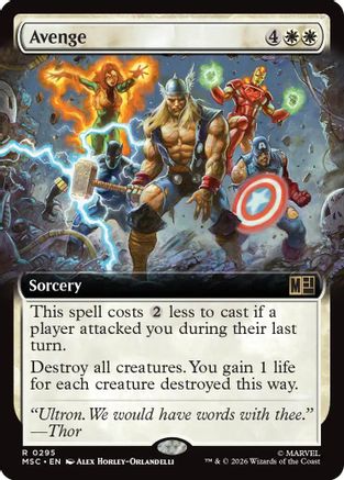 Avenge (Extended Art)  [Commander: Marvel Super Heroes] Foil