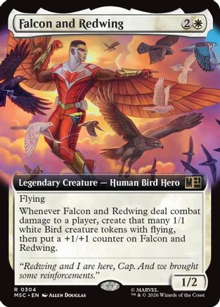 Falcon and Redwing (Extended Art)  [Commander: Marvel Super Heroes]