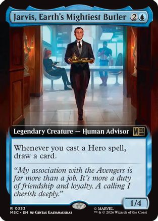 Jarvis, Earth's Mightiest Butler (Extended Art)  [Commander: Marvel Super Heroes] Foil