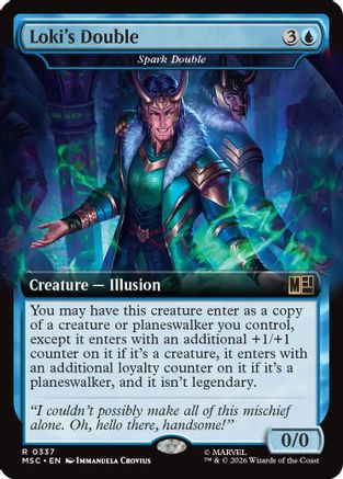 Loki's Double - Spark Double (Extended Art)  [Commander: Marvel Super Heroes] Foil