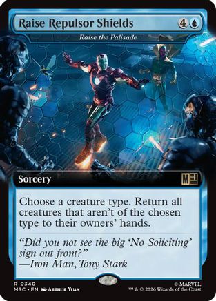 Raise Repulsor Shields - Raise the Palisade (Extended Art)  [Commander: Marvel Super Heroes] Foil