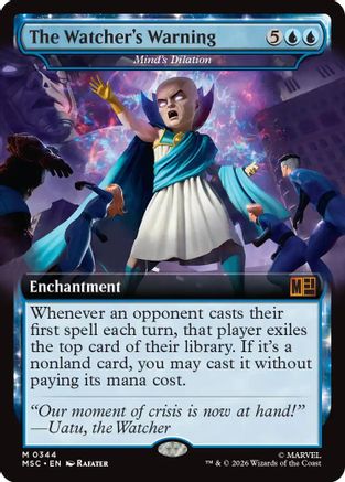 The Watcher's Warning - Mind's Dilation (Extended Art)  [Commander: Marvel Super Heroes] Foil