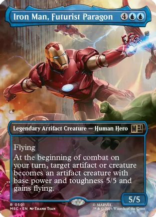 Iron Man, Futurist Paragon (Borderless)  [Commander: Marvel Super Heroes]
