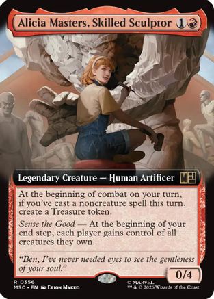 Alicia Masters, Skilled Sculptor (Extended Art)  [Commander: Marvel Super Heroes] Foil