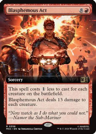 Blasphemous Act (Extended Art)  [Commander: Marvel Super Heroes] Foil