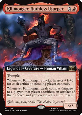 Killmonger, Ruthless Usurper (Extended Art)  [Commander: Marvel Super Heroes] Foil