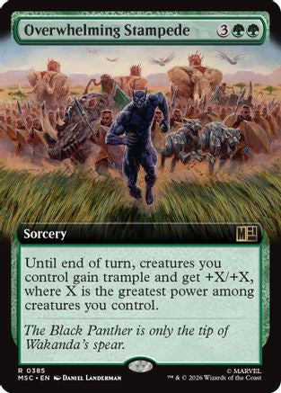 Overwhelming Stampede (Extended Art)  [Commander: Marvel Super Heroes] Foil
