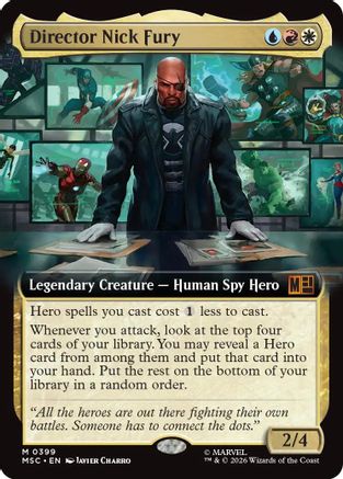 Director Nick Fury (Extended Art)  [Commander: Marvel Super Heroes] Foil