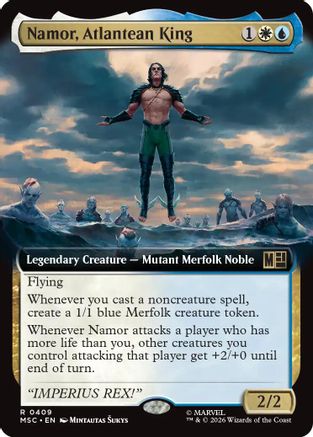 Namor, Atlantean King (Extended Art)  [Commander: Marvel Super Heroes] Foil
