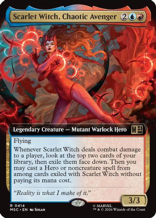 Scarlet Witch, Chaotic Avenger (Extended Art)  [Commander: Marvel Super Heroes] Foil