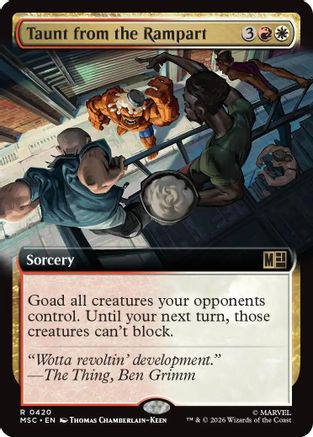 Taunt from the Rampart (Extended Art)  [Commander: Marvel Super Heroes]