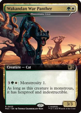 Wakandan War Panther - Fleecemane Lion (Extended Art)  [Commander: Marvel Super Heroes]
