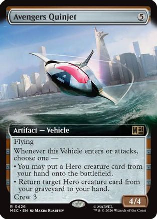 Avengers Quinjet - Hammer of Nazahn (Extended Art)  [Commander: Marvel Super Heroes] Foil