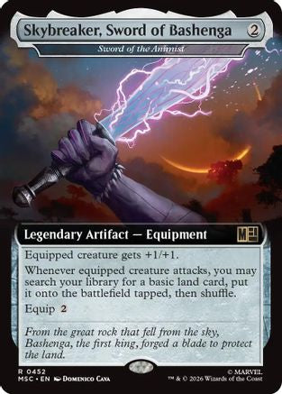 Skybreaker, Sword of Bashenga - Sword of the Animist (Extended Art)  [Commander: Marvel Super Heroes] Foil