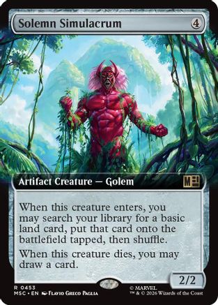 Solemn Simulacrum (Extended Art)  [Commander: Marvel Super Heroes]