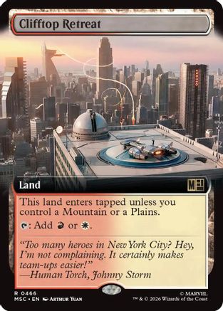 Clifftop Retreat (Extended Art)  [Commander: Marvel Super Heroes] Foil