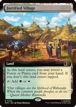 Fortified Village (Extended Art)  [Commander: Marvel Super Heroes]