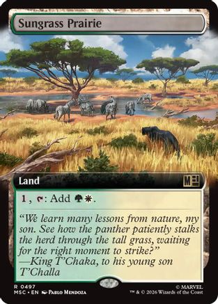 Sungrass Prairie (Extended Art)  [Commander: Marvel Super Heroes] Foil
