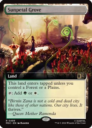 Sunpetal Grove (Extended Art)  [Commander: Marvel Super Heroes] Foil