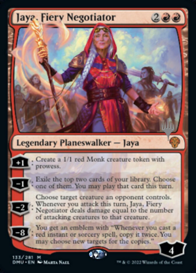 Jaya, Fiery Negotiator (Promo Pack) [Dominaria United Promos] Foil