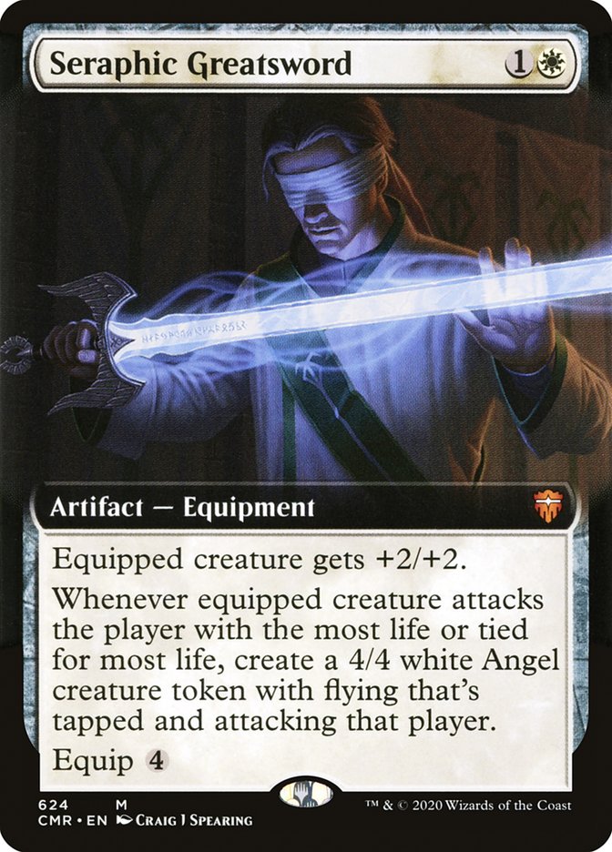 Seraphic Greatsword (Extended Art) [Commander Legends] Foil