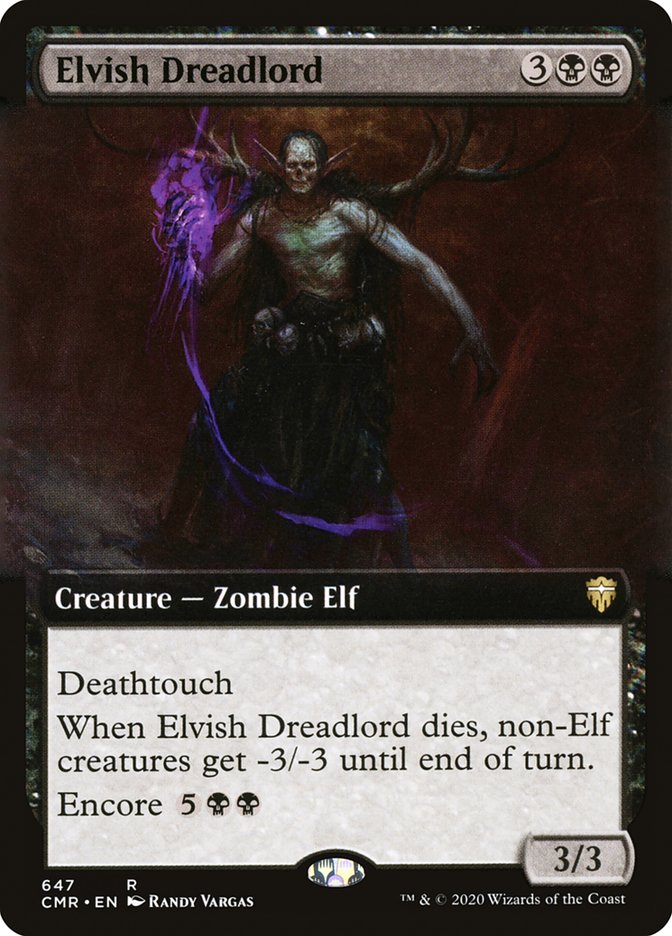 Elvish Dreadlord (Extended Art) [Commander Legends] Foil