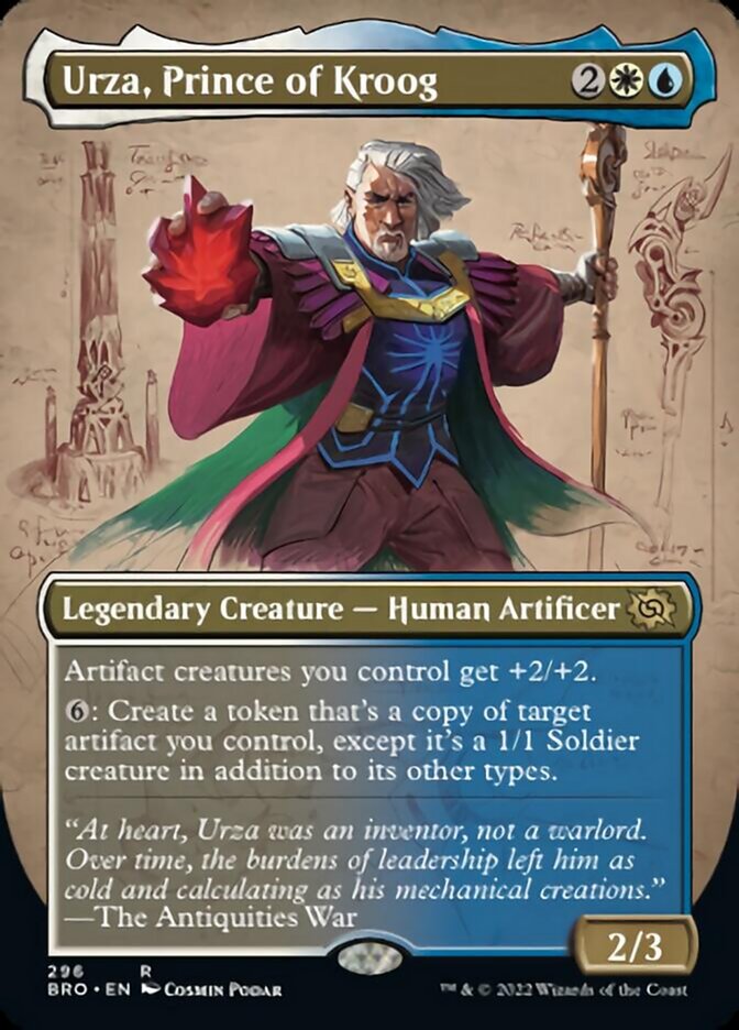 Urza, Prince of Kroog (Borderless Alternate Art) [The Brothers' War] Foil