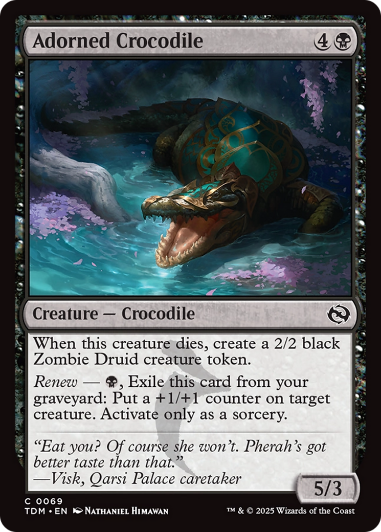 Adorned Crocodile [Tarkir: Dragonstorm] Foil