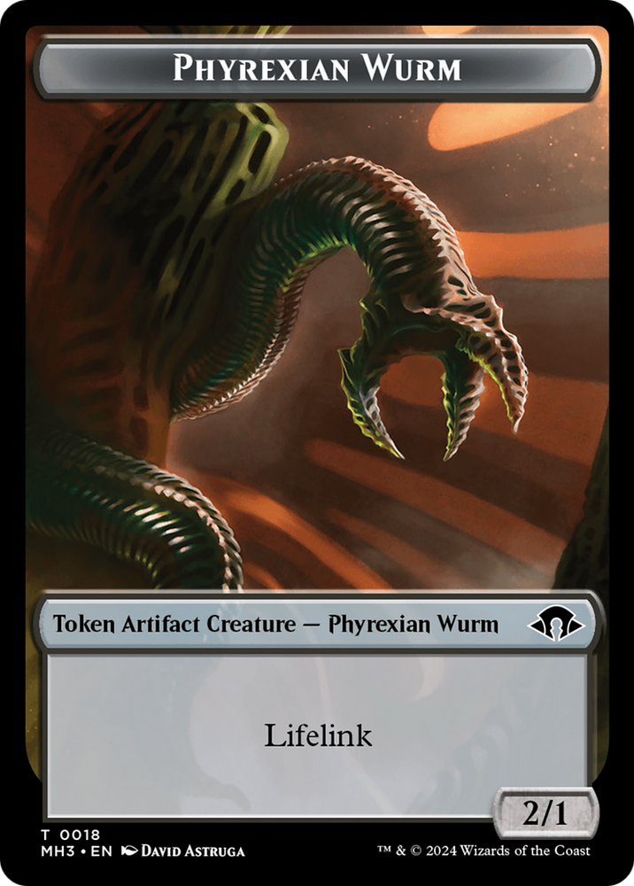 Servo // Phyrexian Wurm (0018) Double-Sided Token [Modern Horizons 3 Tokens]