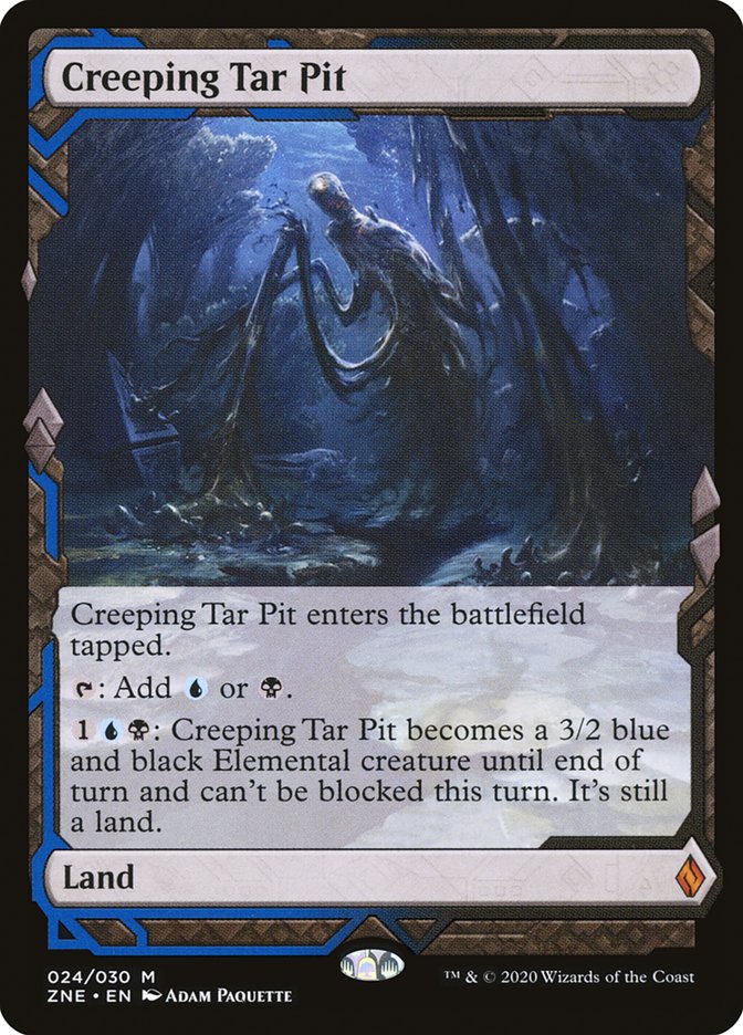 Creeping Tar Pit (Expeditions) [Zendikar Rising Expeditions] Foil